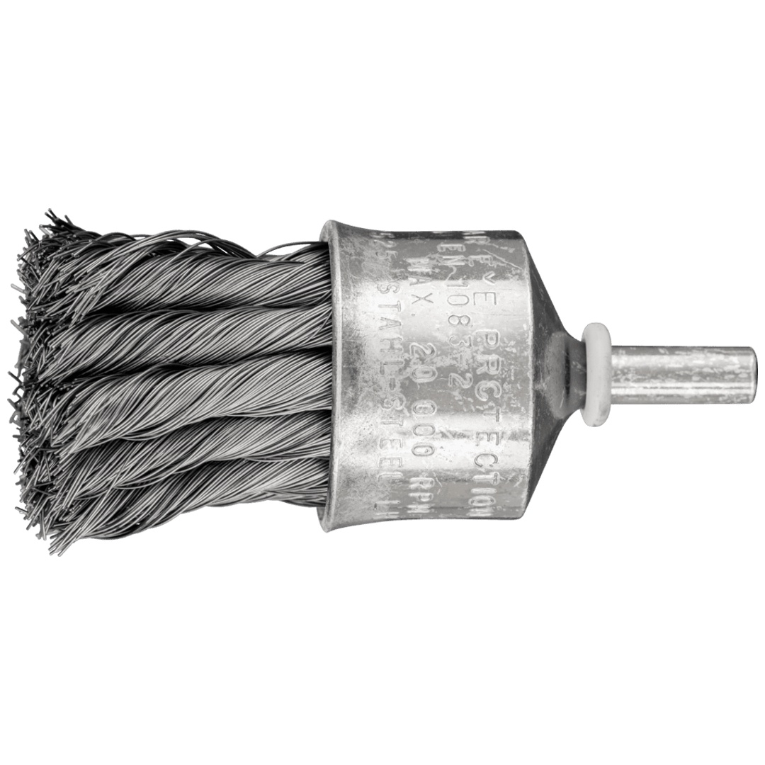 PFERD TOOLS Pinselbürste gezopft PBG Ø30mm Schaft-Ø6 mm Stahl-Draht-Ø0,25