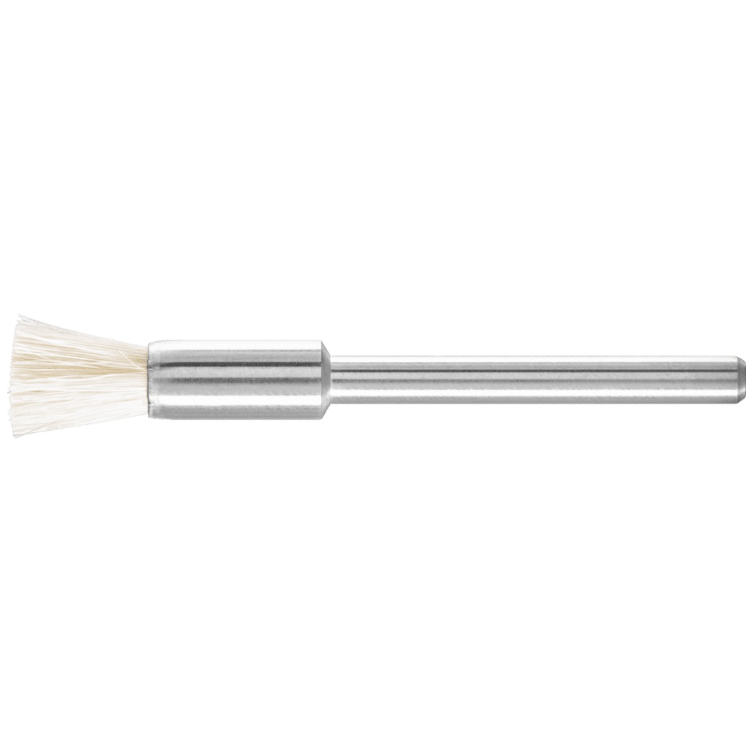 PFERD TOOLS Miniatur-Pinselbürste PBU Ø5 mm Schaft-Ø3 mm weißes Ziegenhaar
