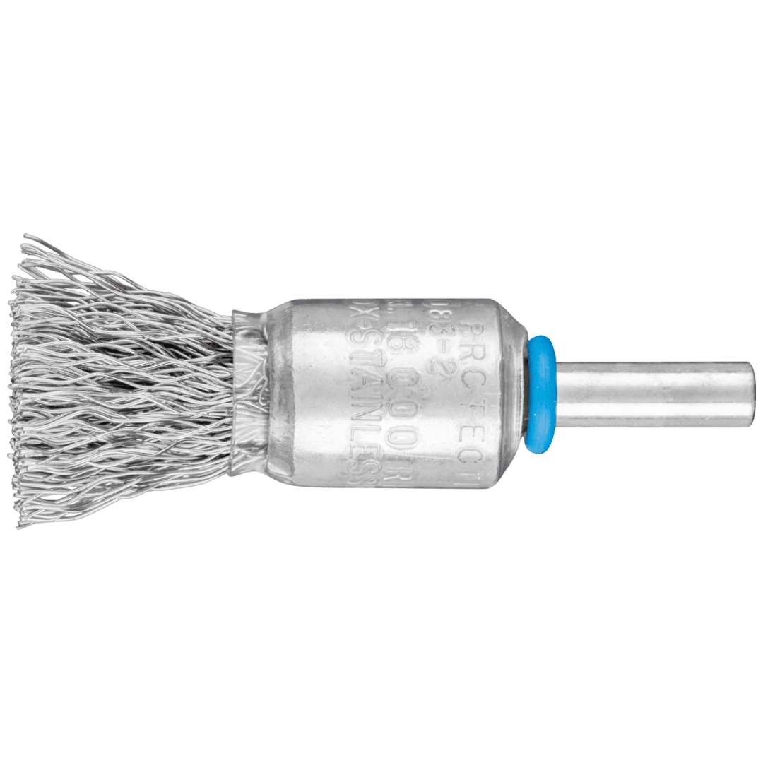 PFERD TOOLS Pinselbürste ungezopft PBU Ø15 mm Schaft-Ø6 mm Edelstahl-Draht-Ø0,35
