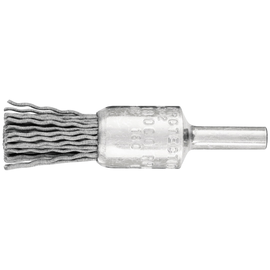 PFERD TOOLS Pinselbürste ungezopft PBU Ø15 mm Schaft-Ø6 mm SiC-Filament-Ø0,90 Korn 180