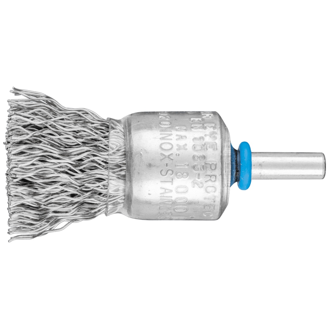 PFERD TOOLS POS Pinselbürste ungezopft PBU Ø20mm Schaft-Ø6 mm Edelstahl-Draht-Ø0,50
