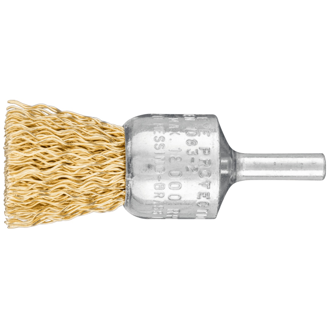 PFERD TOOLS Pinselbürste ungezopft PBU Ø20mm Schaft-Ø6 mm Messing-Draht-Ø0,50