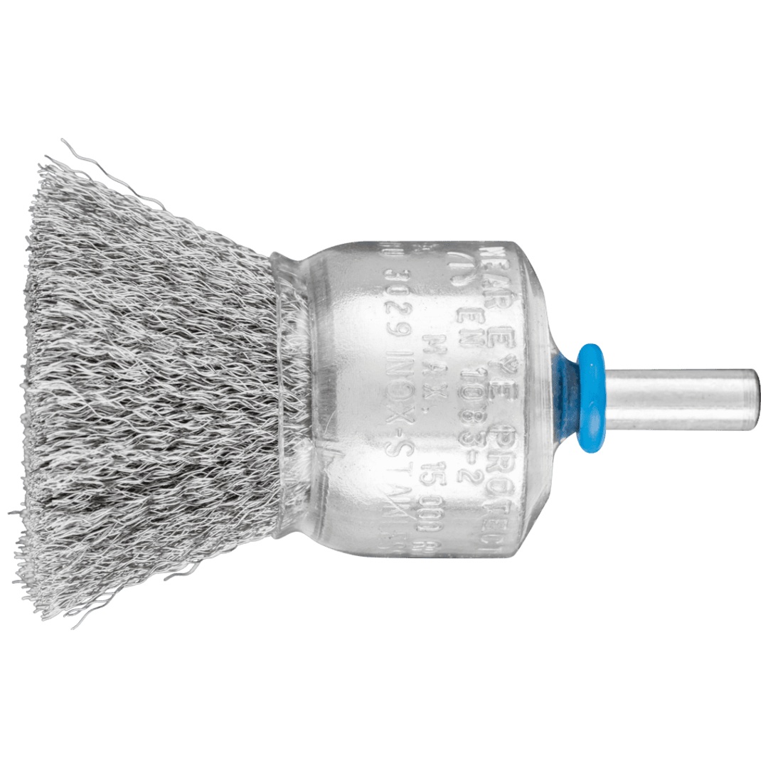 PFERD TOOLS Pinselbürste ungezopft PBU Ø30mm Schaft-Ø6 mm Edelstahl-Draht-Ø0,15