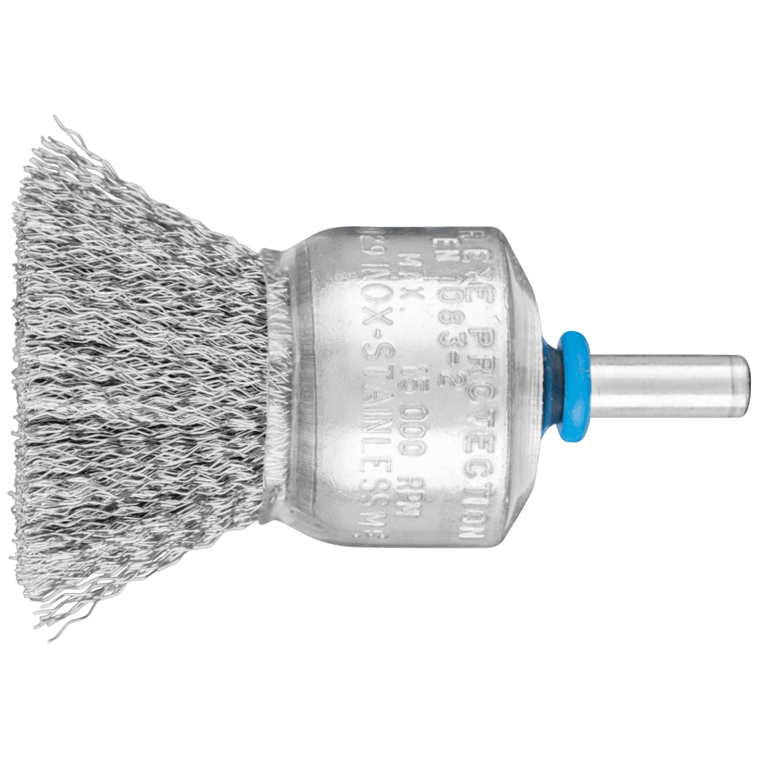 PFERD TOOLS Pinselbürste ungezopft PBU Ø30mm Schaft-Ø6 mm Edelstahl-Draht-Ø0,20