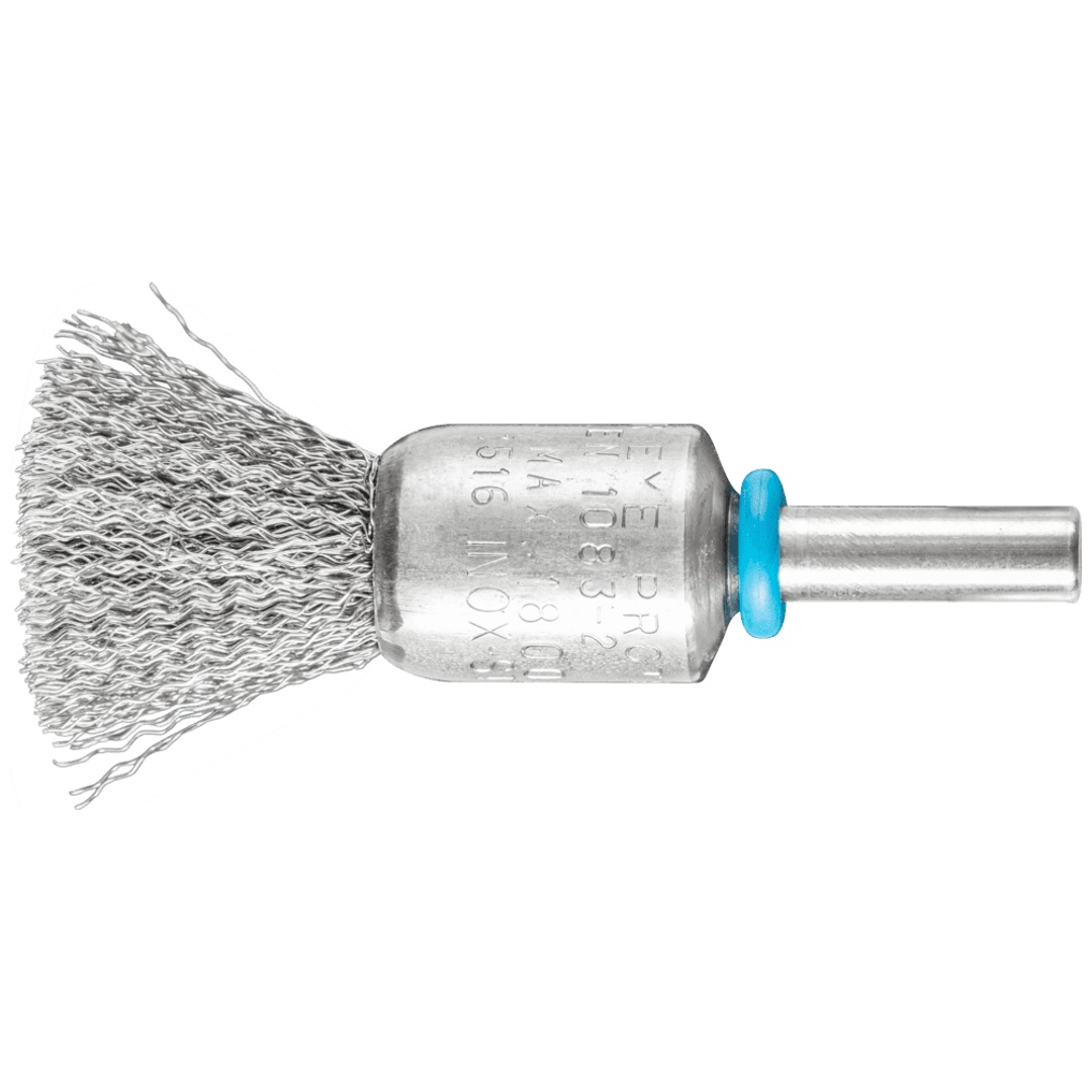 PFERD TOOLS INOX-TOTAL Pinselbürste ungezopft PBUIT Ø15 mm Schaft-Ø6 mm Edelstahl-Draht-Ø0,20