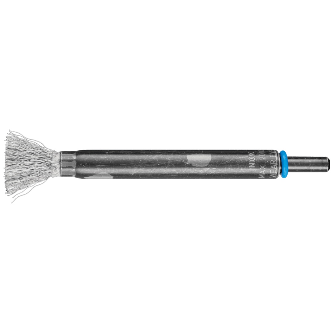 PFERD TOOLS lange Pinselbürste ungezopft PBUL Ø10mm Schaft-Ø6 mm Edelstahl-Draht-Ø0,20
