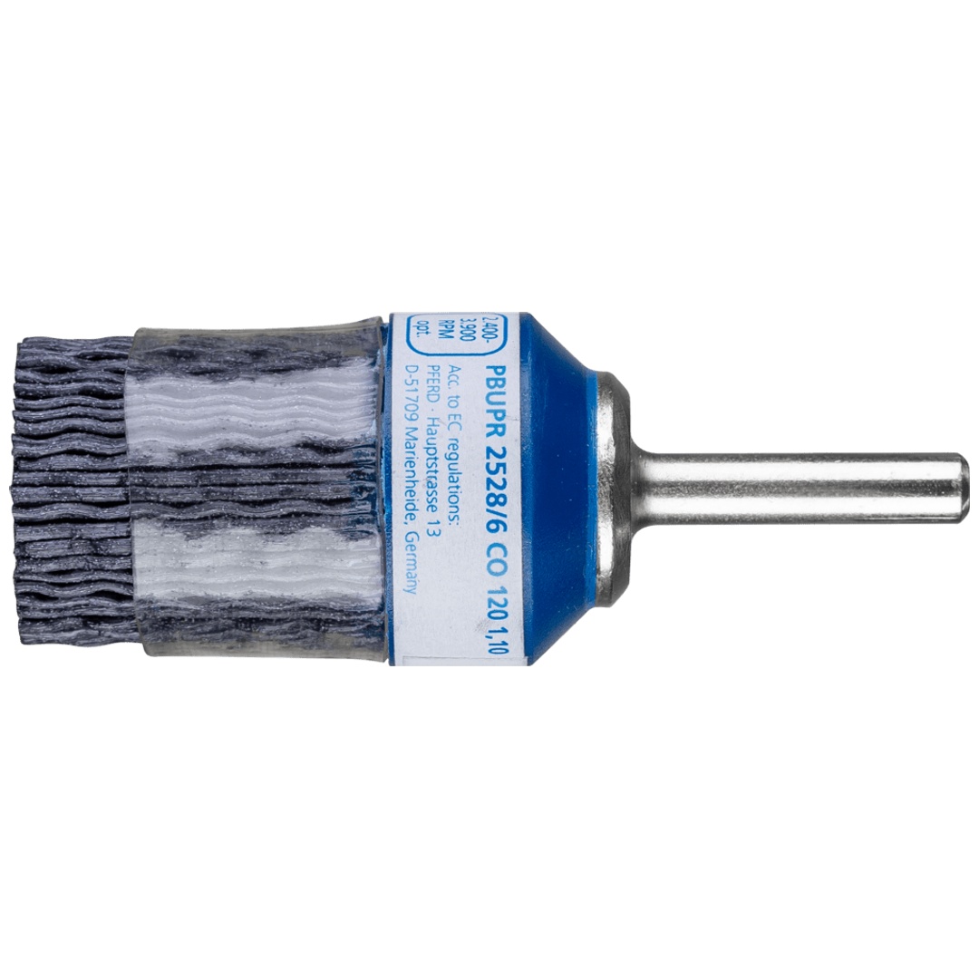 PFERD TOOLS COMPOSITE Pinselbürste PBUPR Ø 25 mm Schaft-Ø 6 mm Keramik-Filament-Ø 1,00mm Korn 120 stationär