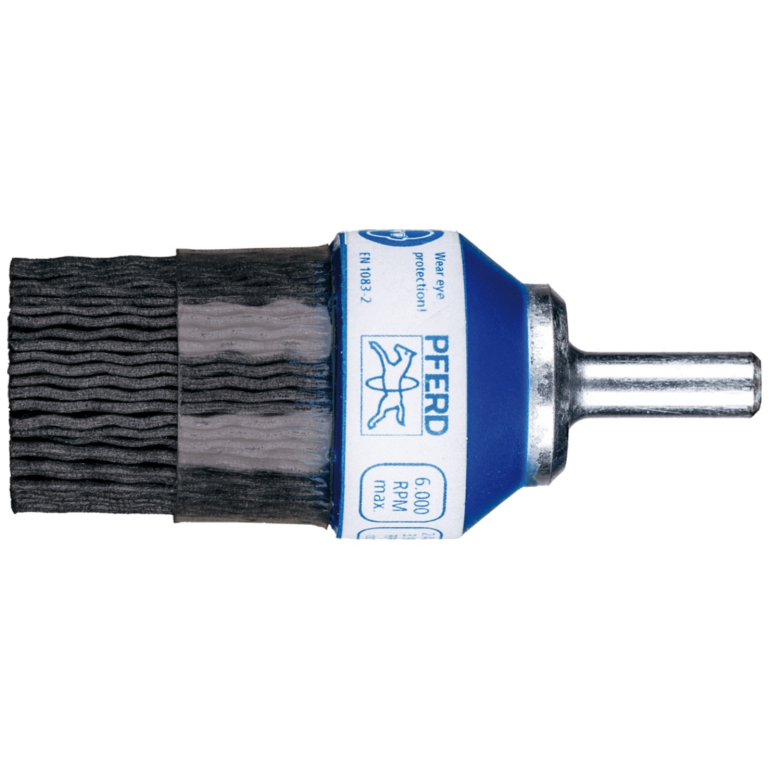 PFERD TOOLS COMPOSITE Pinselbürste PBUPR Ø 38 mm Schaft-Ø 6 mm Keramik-Filament-Ø 1,00mm Korn 120 stationär
