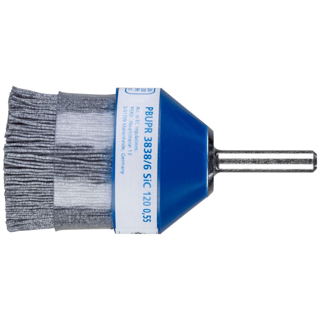 PFERD TOOLS COMPOSITE Pinselbürste PBUPR Ø 38 mm Schaft-Ø 6 mm SiC-Filament-Ø 0,55 mm Korn 120 stationär