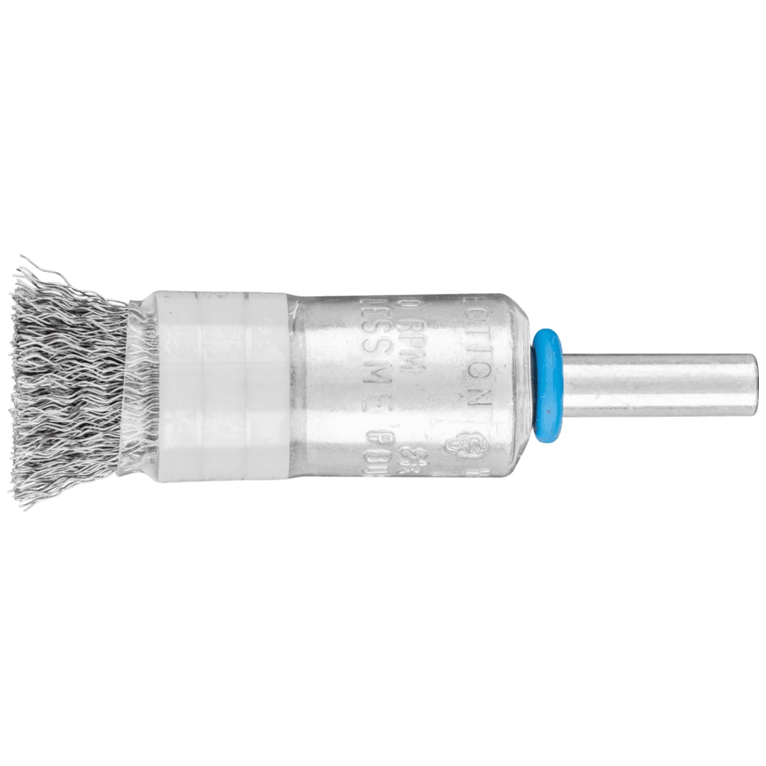 PFERD TOOLS Pinselbürste mit Stützring ungezopft PBUR Ø13 mm Schaft-Ø6 mm Edelstahl-Draht-Ø0,20