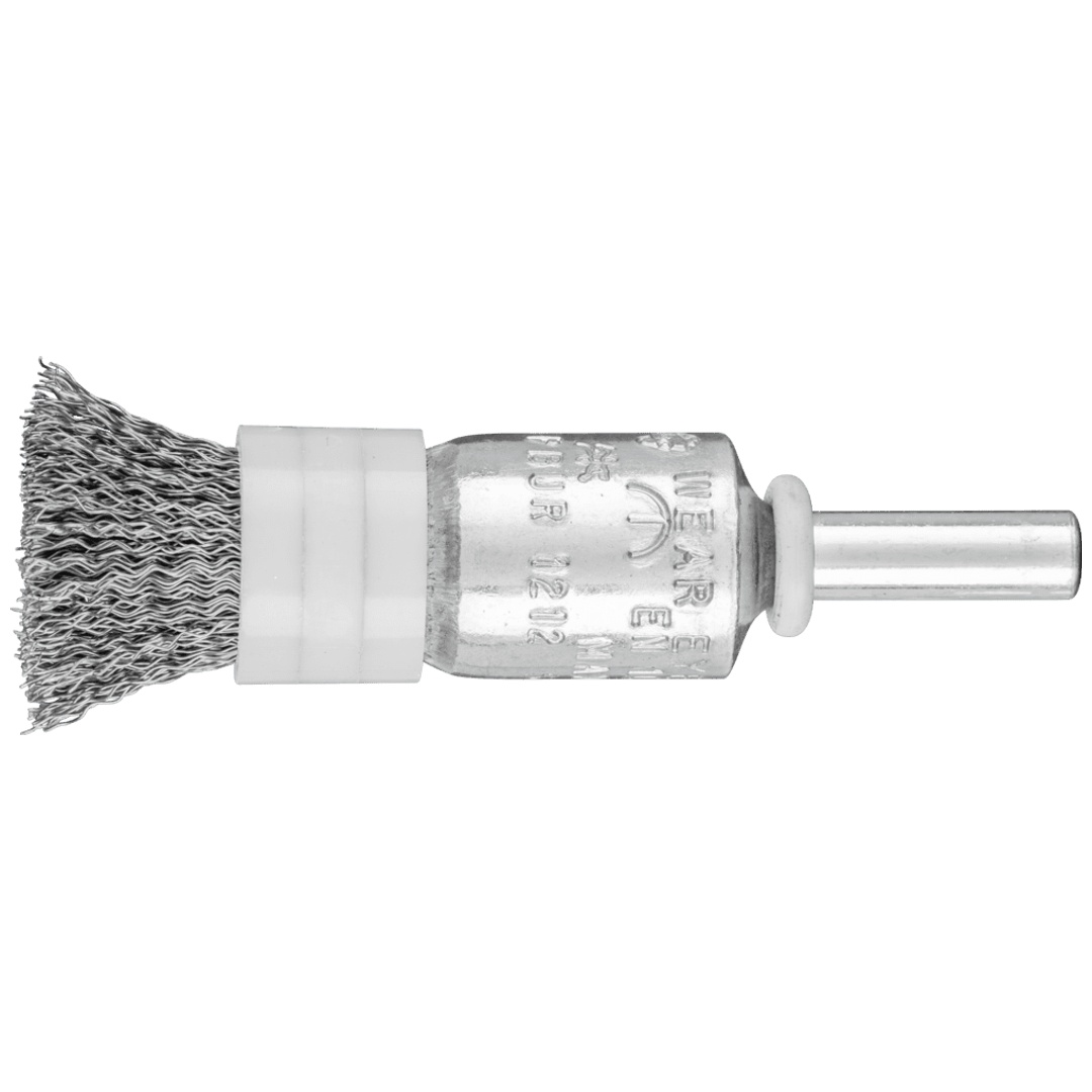 PFERD TOOLS Pinselbürste mit Stützring ungezopft PBUR Ø13 mm Schaft-Ø6 mm Stahl-Draht-Ø0,20