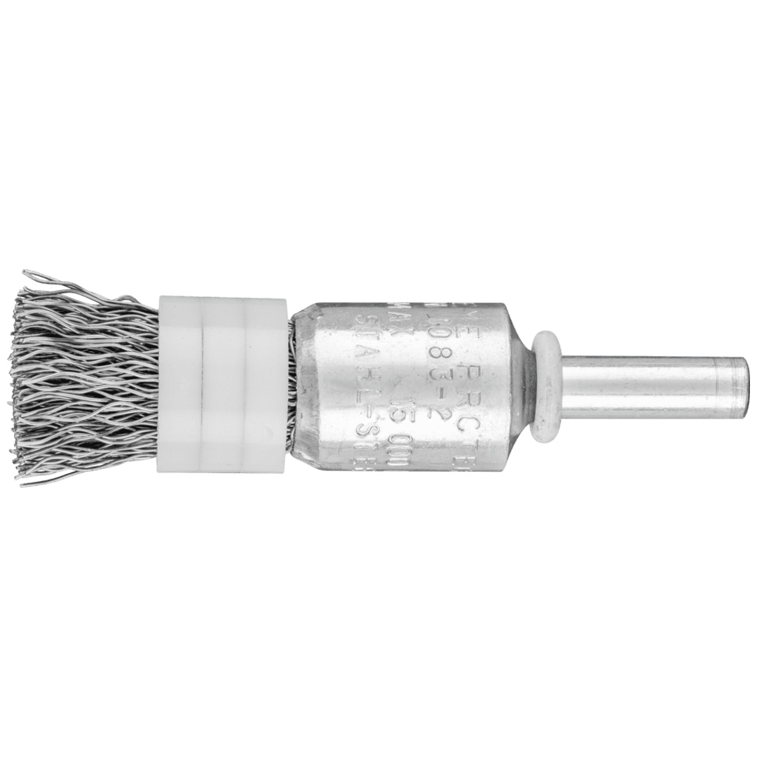 PFERD TOOLS Pinselbürste mit Stützring ungezopft PBUR Ø13 mm Schaft-Ø6 mm Stahl-Draht-Ø0,35