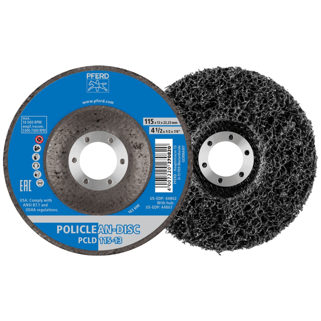 PFERD TOOLS POLICLEAN PCLD Reinigungsvlies Ø 115x13 mm Bohrung Ø 22,3 mm für grobe Reinigungsarbeiten
