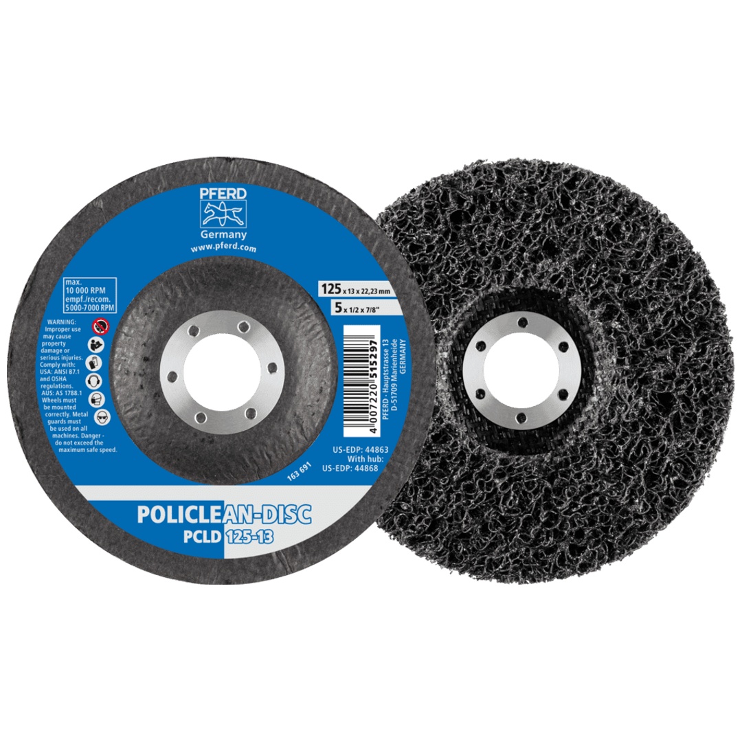 PFERD TOOLS POLICLEAN PCLD Reinigungsvlies Ø 125x13 mm Bohrung Ø 22,3 mm für grobe Reinigungsarbeiten