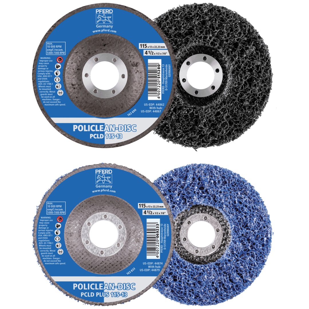 PFERD TOOLS POLICLEAN PLUS PCLD Reinigungsvlies Ø 125x13 mm Bohrung Ø 22,3 mm für grobe Reinigungsarbeiten