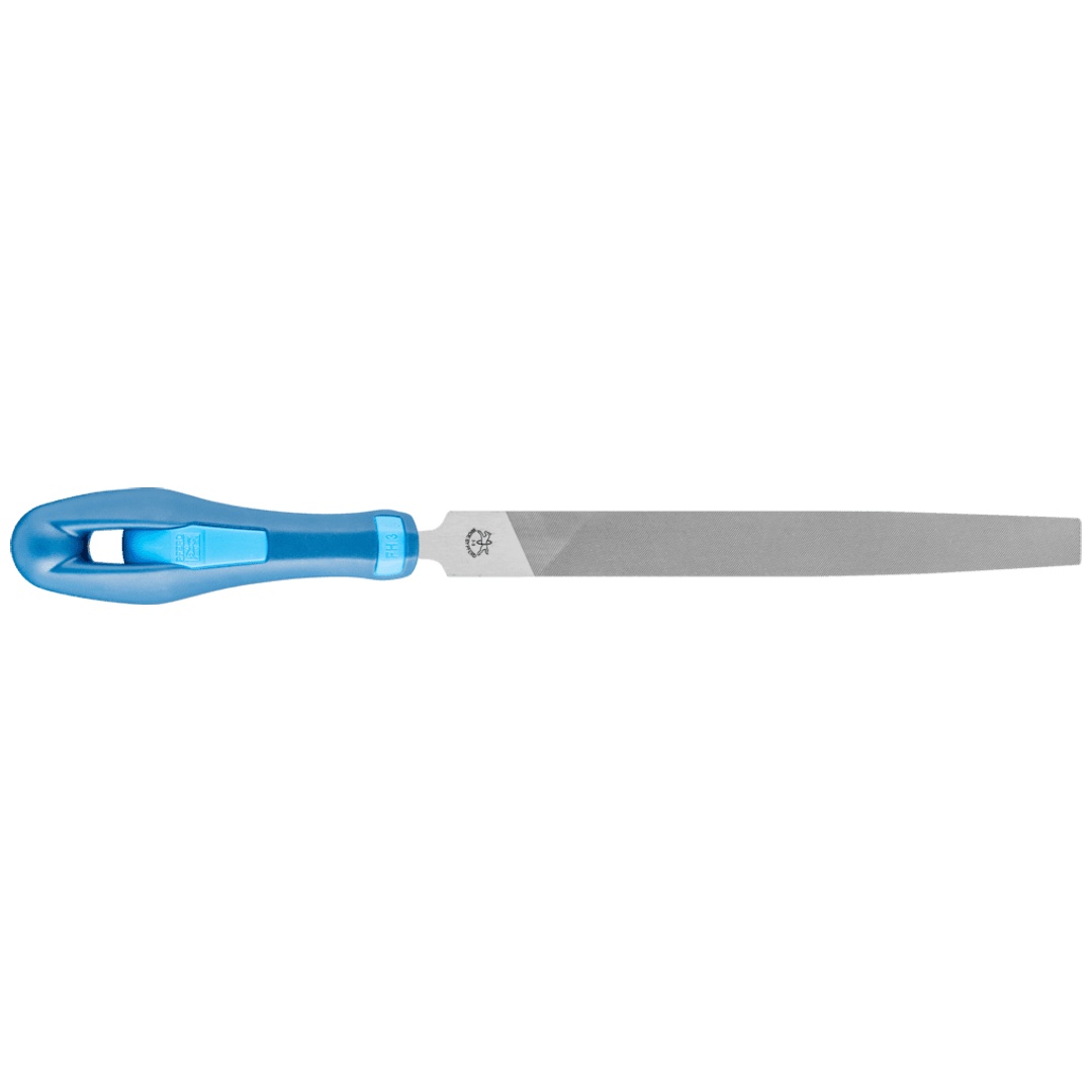 PFERD TOOLS Werkstattfeile mit Heft Flachspitz 150mm Hieb 3 für Feinbearbeitung, Schlichten