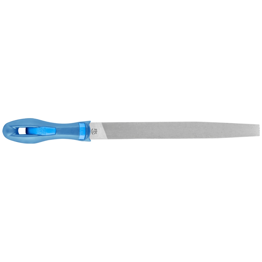 PFERD TOOLS Werkstattfeile mit Heft Flachspitz 200mm Hieb 1 für grobe Zerspanung, Schruppen