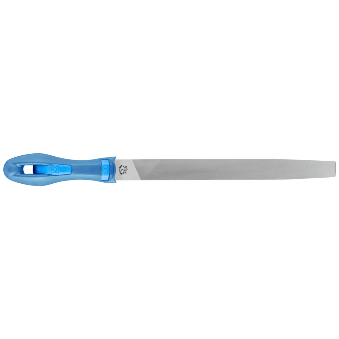 PFERD TOOLS Werkstattfeile mit Heft Flachspitz 250mm Hieb 3 für Feinbearbeitung, Schlichten