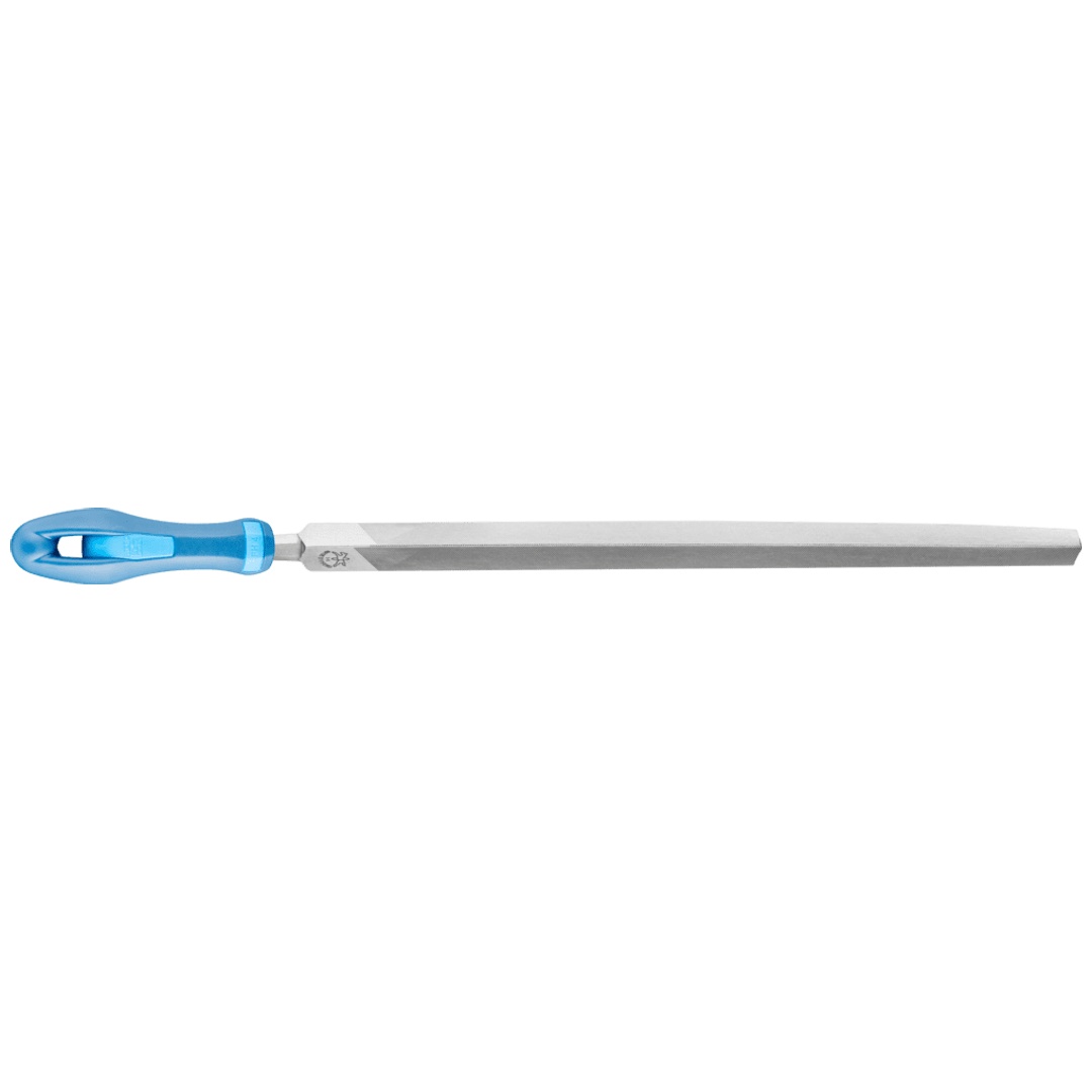 PFERD TOOLS Werkstattfeile mit Heft Dreikant 200mm Hieb 3 für Feinbearbeitung, Schlichten