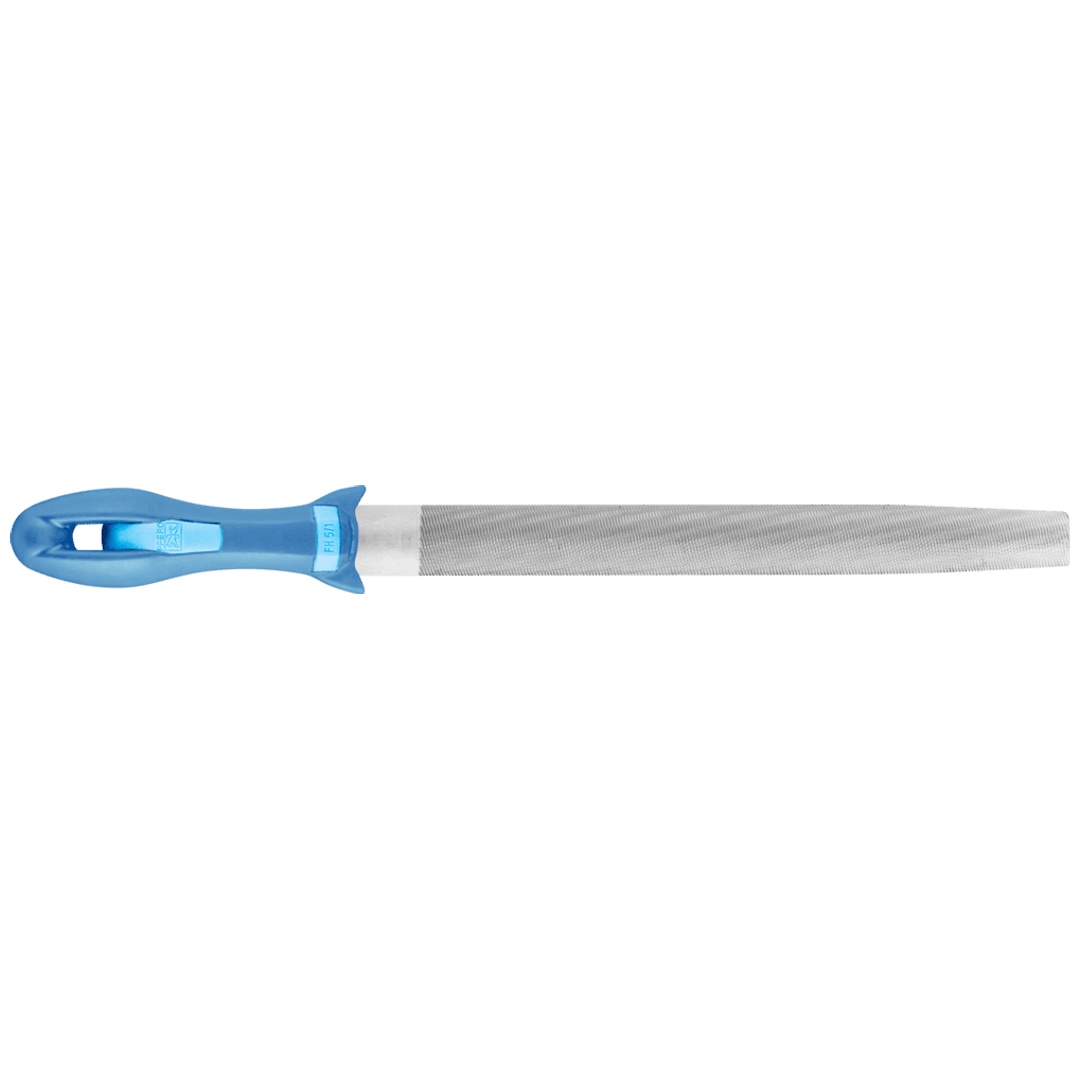 PFERD TOOLS Werkstattfeile mit Heft Halbrund-Spitz 300mm Hieb 1 für grobe Zerspanung, Schruppen