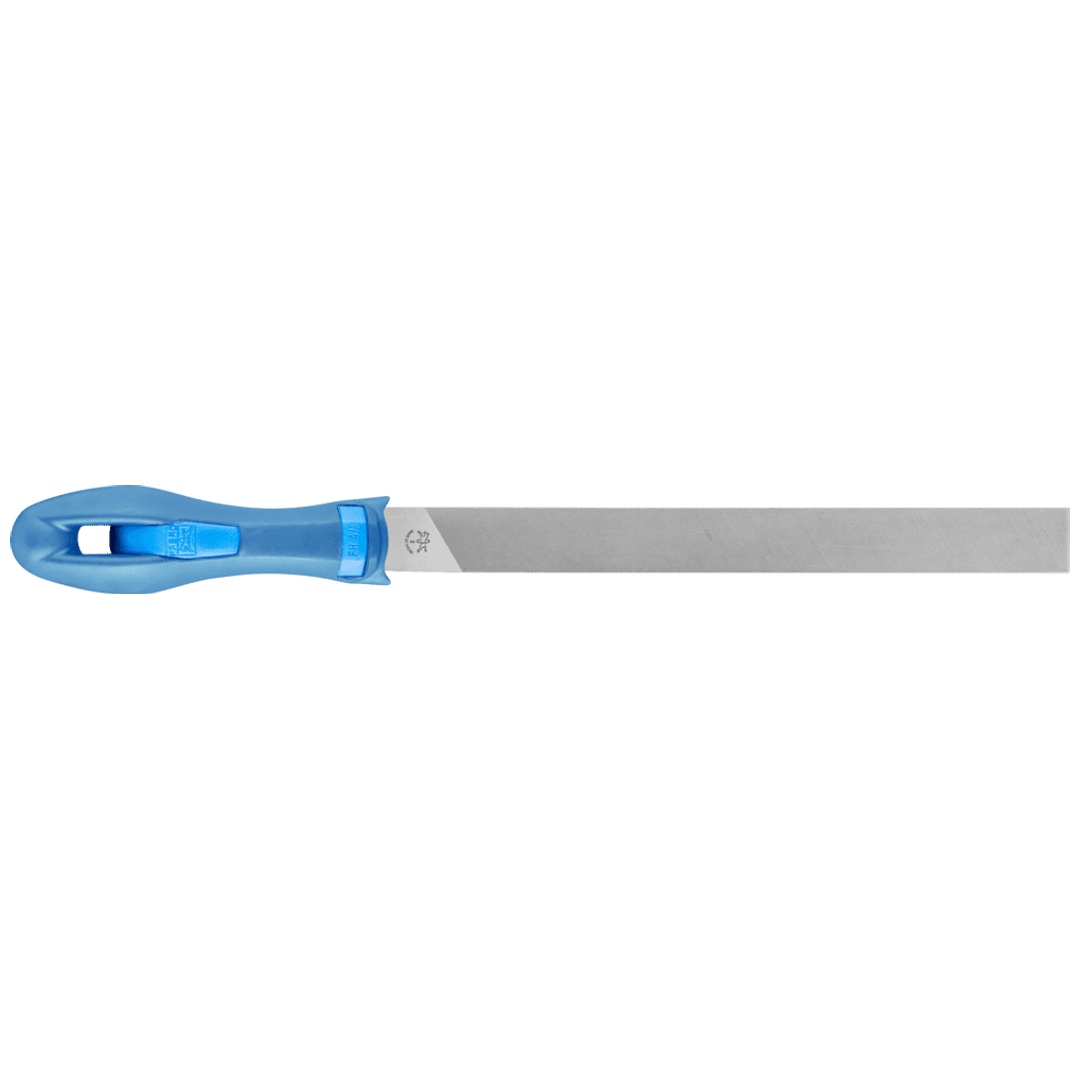 PFERD TOOLS Mühlsägefeile mit Heft gerade/runde Kante Flachstumpf 200mm Hieb 2 universell zum Schärfen
