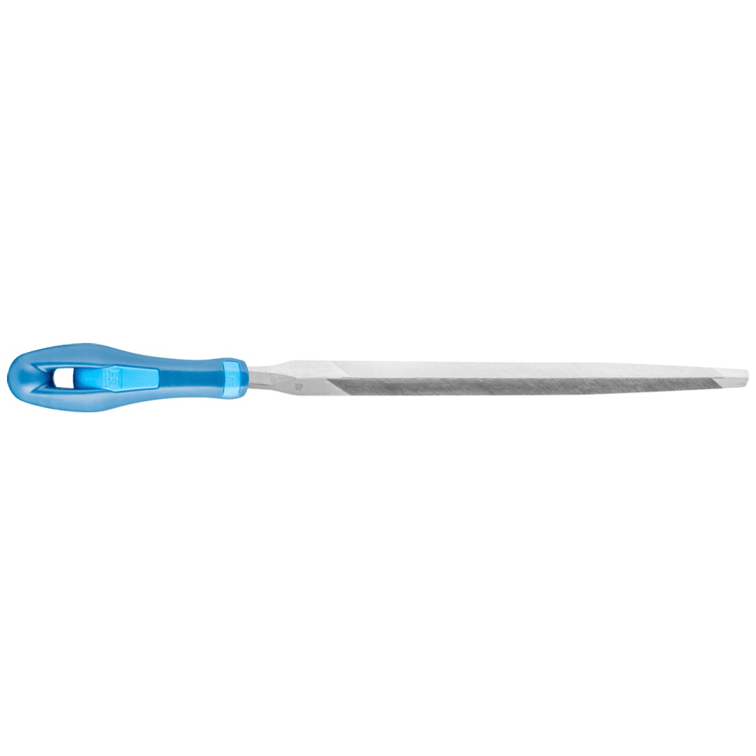 PFERD TOOLS Sägefeile mit Heft Dreikant normal 150mm Hieb 2 universell zum Schärfen