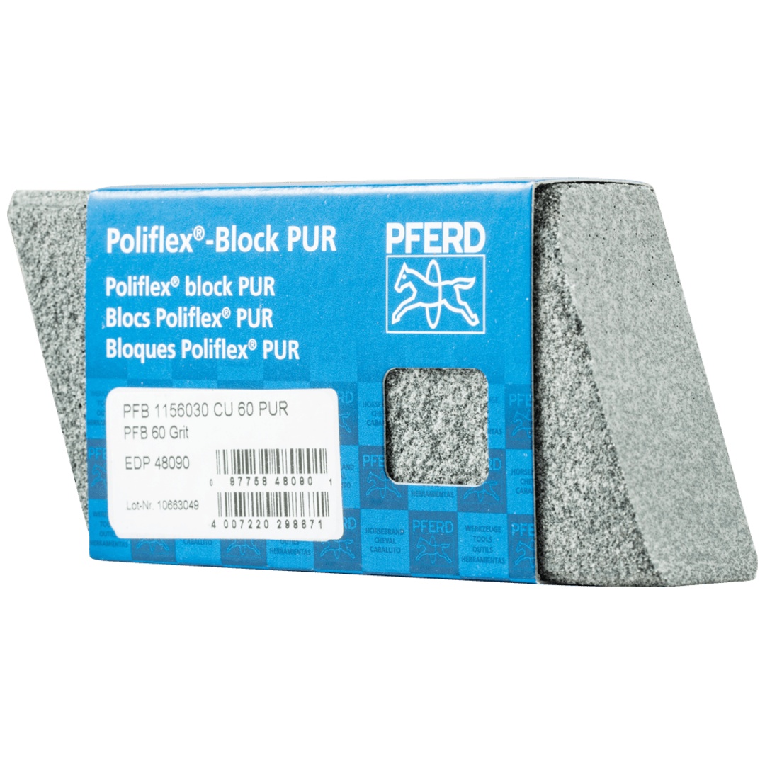 PFERD TOOLS Poliflex Schleifblock 30x60x115 mm Bindung PUR SIC60 für Feinschliff und Finish