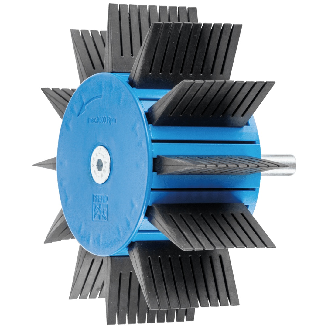 PFERD TOOLS POLIFLAP Schleifrad Ø 170x60mm Schaft-Ø 12 mm zum Herstellen von Oberflächenstrukturen