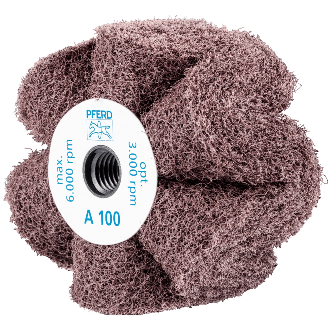 PFERD TOOLS POLINOX Vlies-Schleifrad PNG Ø 100x50mm Gewinde 5/8-11 A100 für Feinschliff und Finish