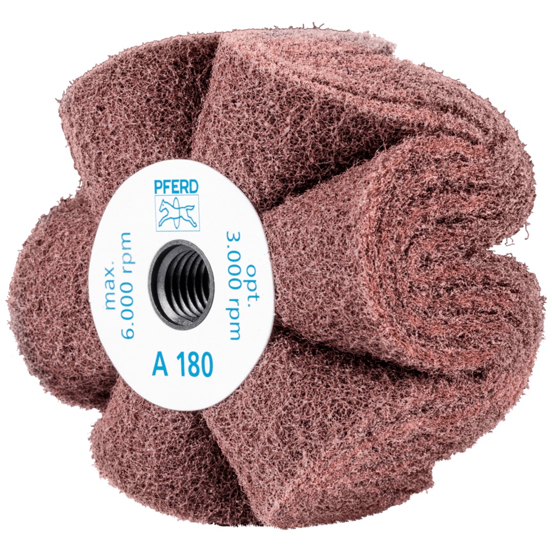PFERD TOOLS POLINOX Vlies-Schleifrad PNG Ø 100x50mm Gewinde 5/8-11 A180 für Feinschliff und Finish