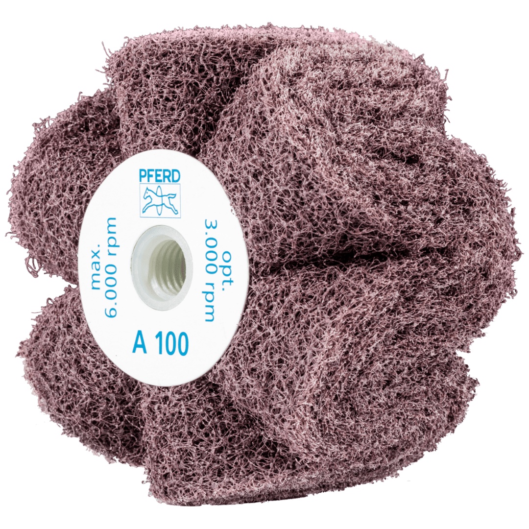 PFERD TOOLS POLINOX Vlies-Schleifrad PNG Ø 100x50mm Gewinde M14 A280 für Feinschliff und Finish