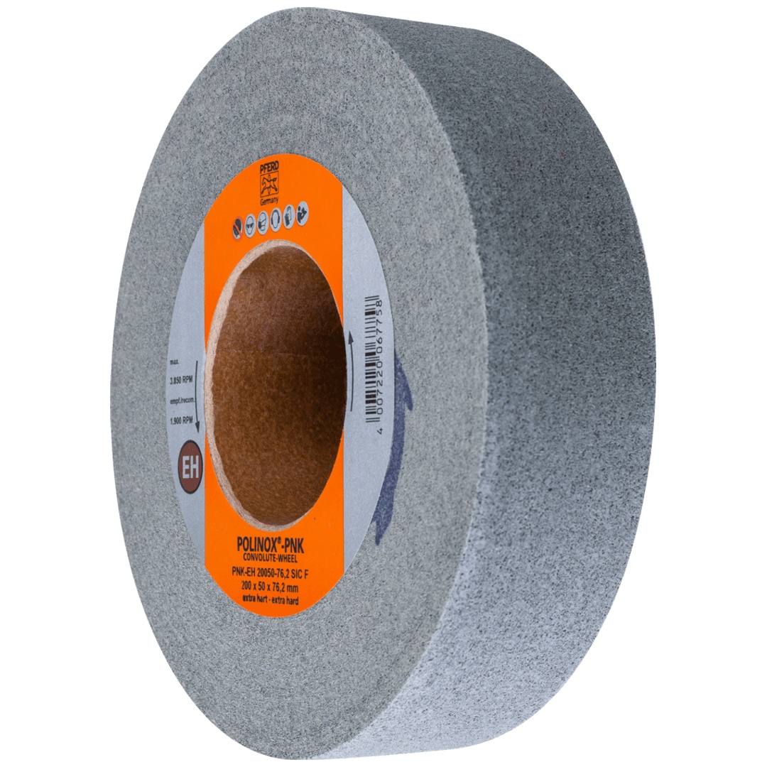 PFERD TOOLS POLINOX Gewickeltes Vlies-Rad PNK Ø 200x50mm Bohrung-Ø 76,2 mm Extrahart SIC Fein für Finish