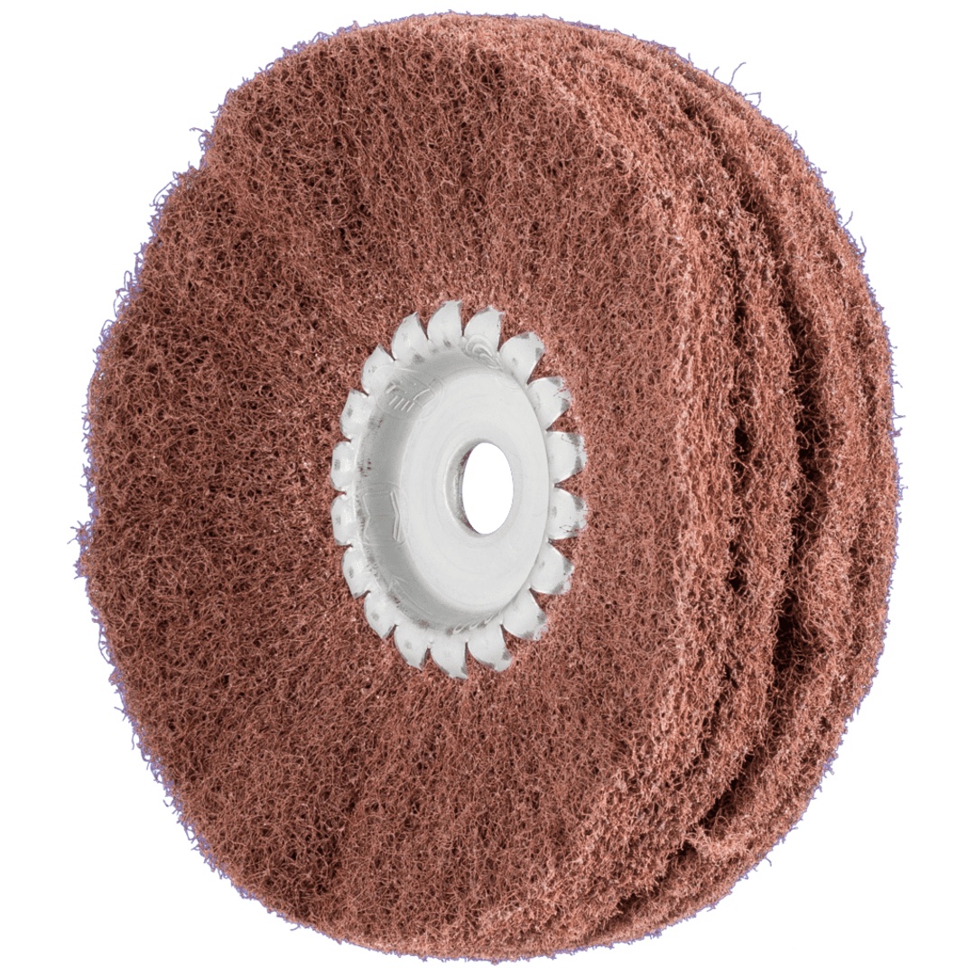 PFERD TOOLS POLINOX Vlies-Schleifrad PNR Ø 100x35 mm Bohrung-Ø 10 A180 für Feinschliff und Finish