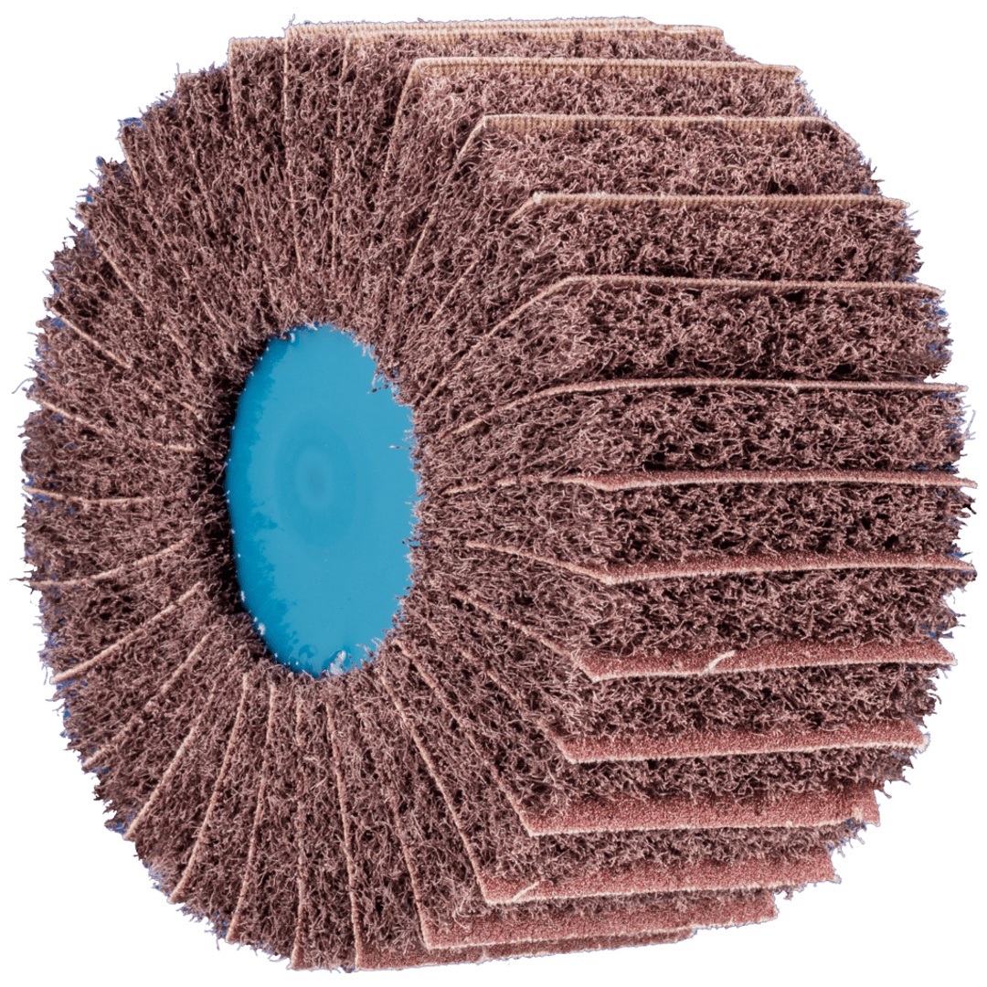 PFERD TOOLS POLINOX Vlies-Schleifrad PNZ Ø 100x50mm Gewinde 5/8-11 A100 für Feinschliff und Finish