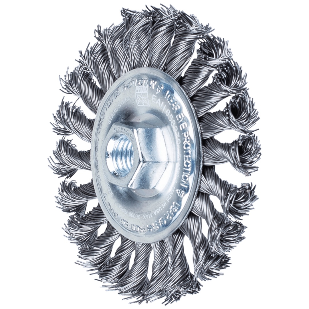 PFERD TOOLS Rundbürste gezopft RBG Ø 100x12 mm M14 Stahl-Draht-Ø 0,50mm Winkelschleifer