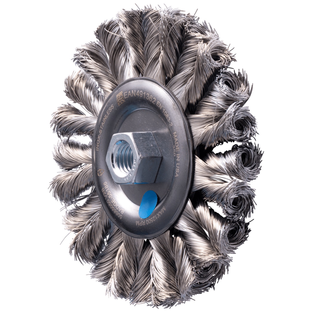 PFERD TOOLS POS COMBITWIST Rundbürste gezopft RBG HD Ø 125x12 mm M14 Edelstahl-Draht-Ø 0,35mm Winkelschleifer