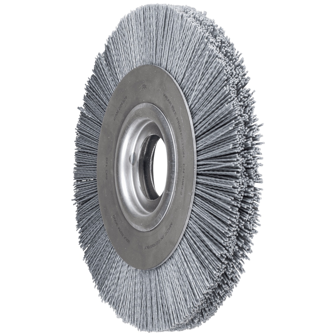 PFERD TOOLS Rundbürste breit ungezopft RBU Ø 250x30xvari. Bohr. SiC-Filament-Ø 1,10mm Korn 120 Schleifbock