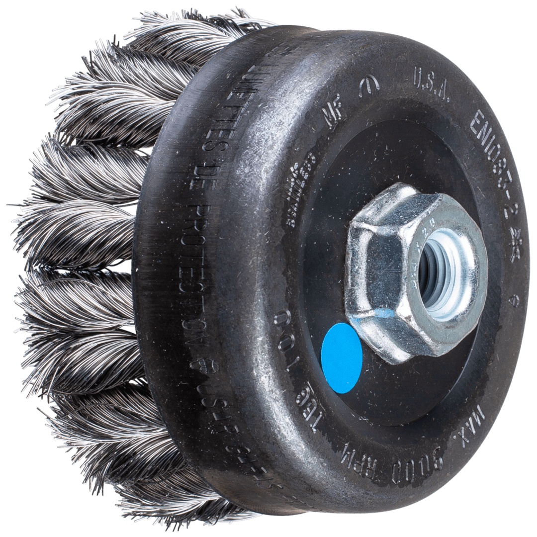PFERD TOOLS COMBITWIST Topfbürste gezopft TBG Ø 100mm M14 Edelstahl-Draht-Ø 0,35 mm Winkelschleifer