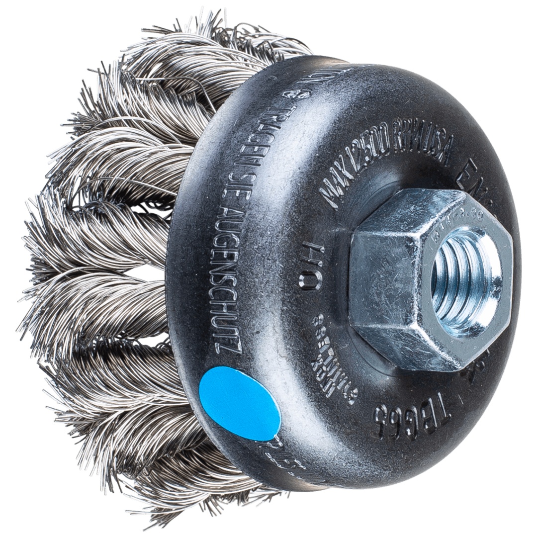 PFERD TOOLS COMBITWIST Topfbürste gezopft TBG Ø 65 mm M14 Edelstahl-Draht-Ø 0,35 mm Winkelschleifer