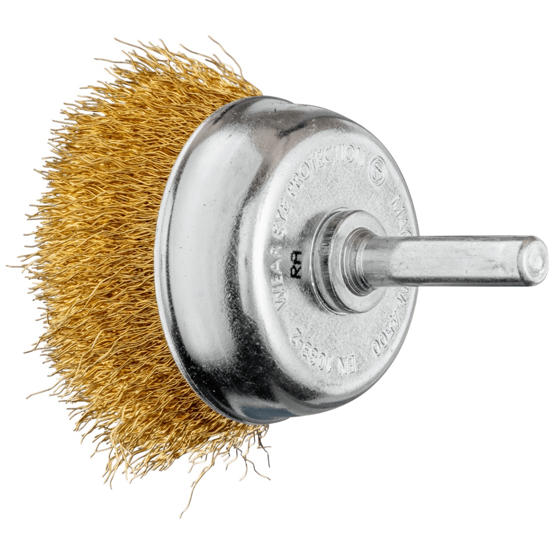 PFERD TOOLS Topfbürste ungezopft TBU Ø50mm Schaft-Ø 6 mm Messing-Draht-Ø 0,20 Bohrmaschinen
