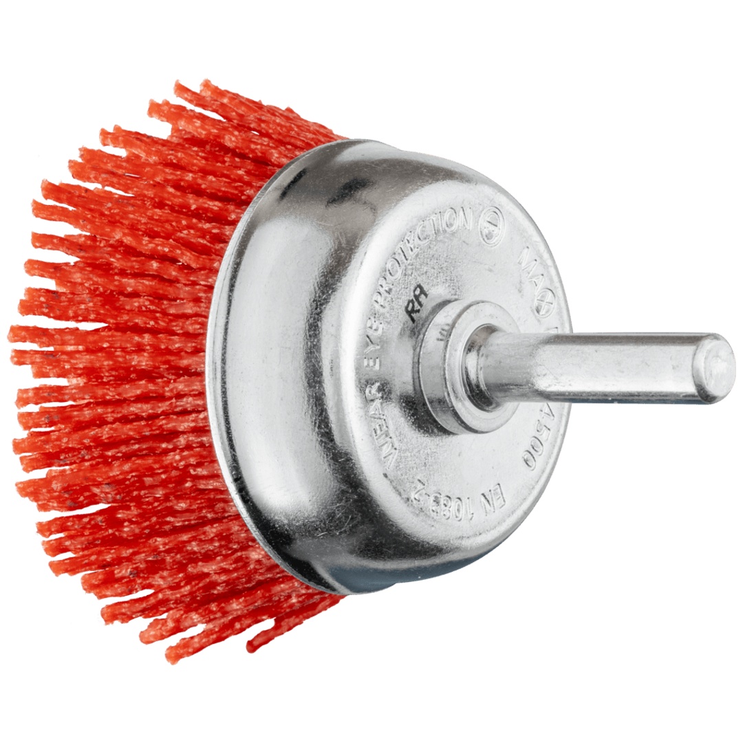 PFERD TOOLS Topfbürste ungezopft TBU Ø50mm Schaft-Ø 6 mm RED-Filament-Ø 1,27 Korn 80 Bohrmaschinen (1)