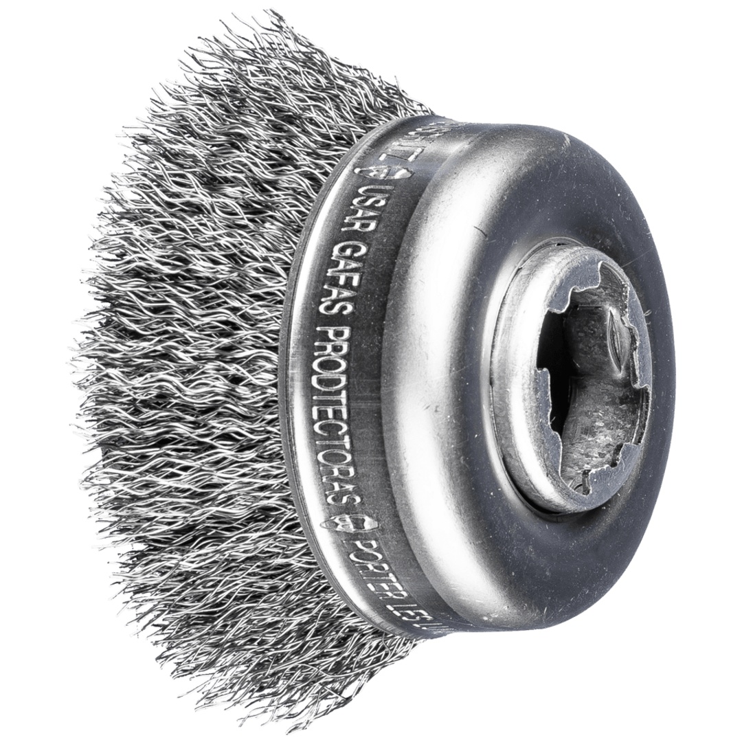 PFERD TOOLS Topfbürste ungezopft TBU Ø60 Bohrung 22,2 mm/X-LOCK Stahl-Draht-Ø0,30 Winkelschleifer