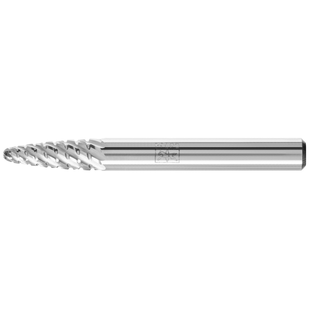 PFERD TOOLS Hartmetall Hochleistungsfrässtift Rundbogen RBF Ø 06x18 mm Schaft-Ø 6 mm TITANIUM für Titan