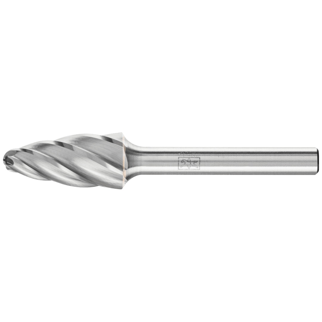 PFERD TOOLS Hartmetall Hochleistungsfrässtift ALU Rundbogen RBF Ø 12x25 mm Schaft-Ø 6 mm Alu/NE Metalle