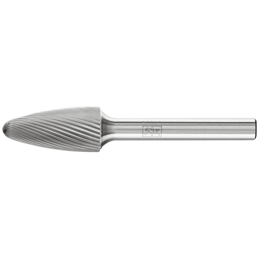 PFERD TOOLS Hartmetall Frässtift Rundbogen RBF Ø 12x25 mm Schaft-Ø 6 mm Z5 universal fein
