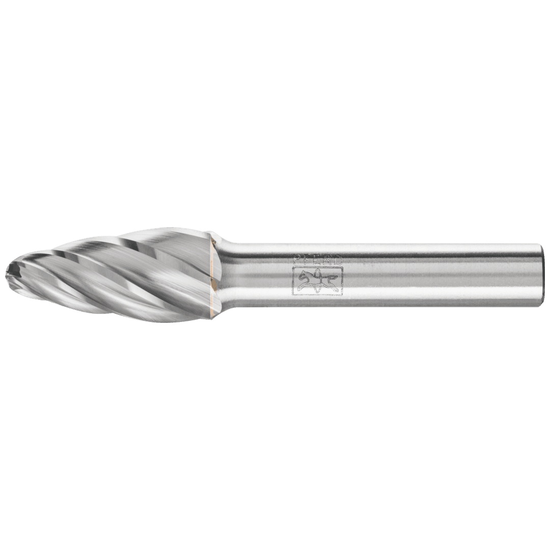 PFERD TOOLS Hartmetall Hochleistungsfrässtift ALU Rundbogen RBF Ø 12x25mm Schaft-Ø 8mm für Alu/NE Metalle