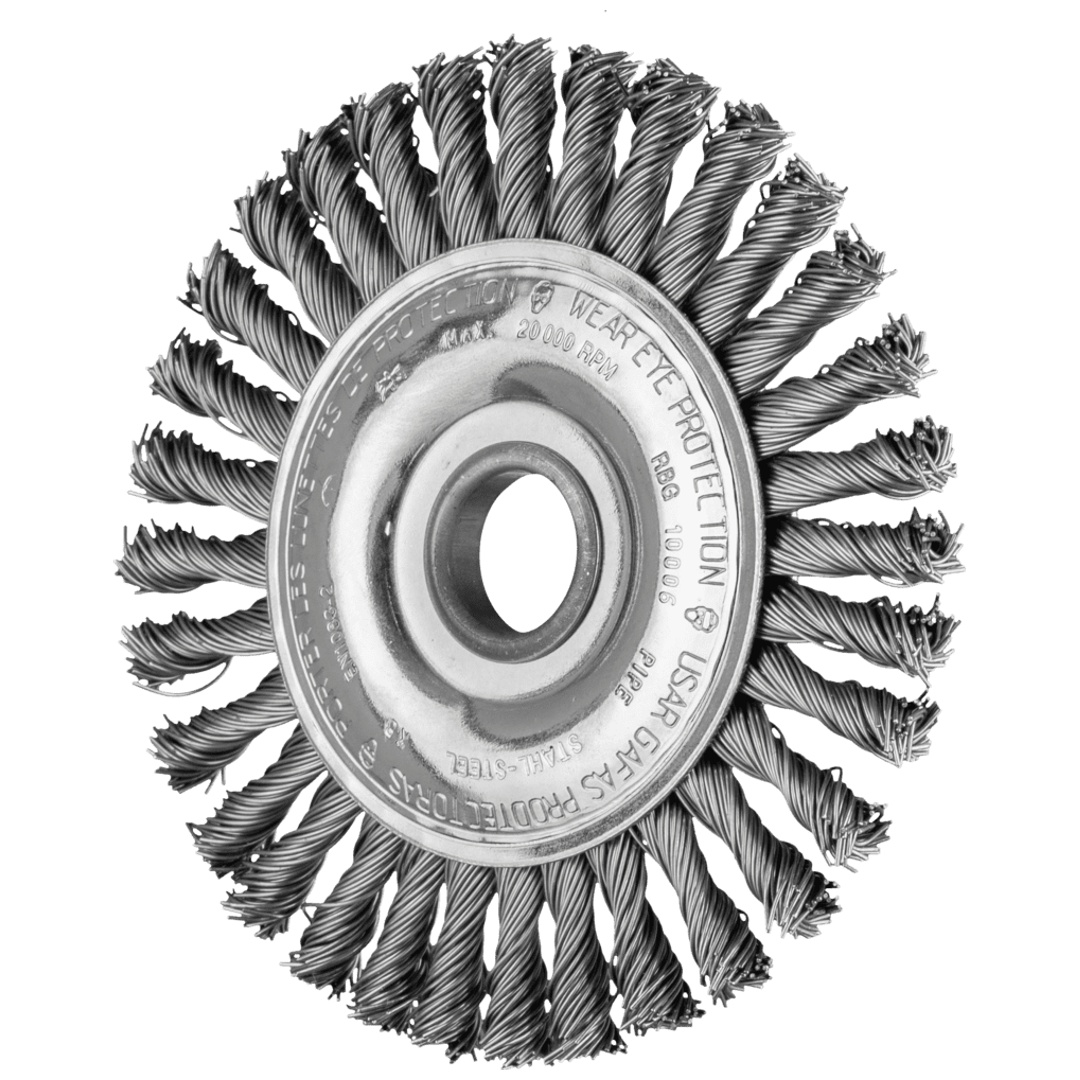 PFERD TOOLS PIPELINE Bürste gezopft RBG Ø 100x6x22,2 mm Stahl-Draht-Ø 0,50mm Winkelschleifer