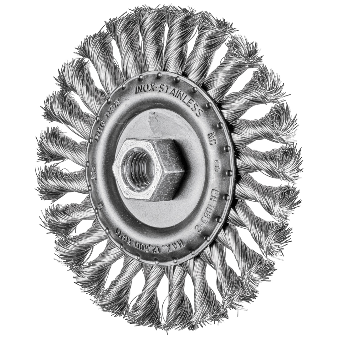 PFERD TOOLS Rundbürste gezopft RBG Ø 115x12 mm M14 Edelstahl-Draht-Ø 0,35 mm Winkelschleifer