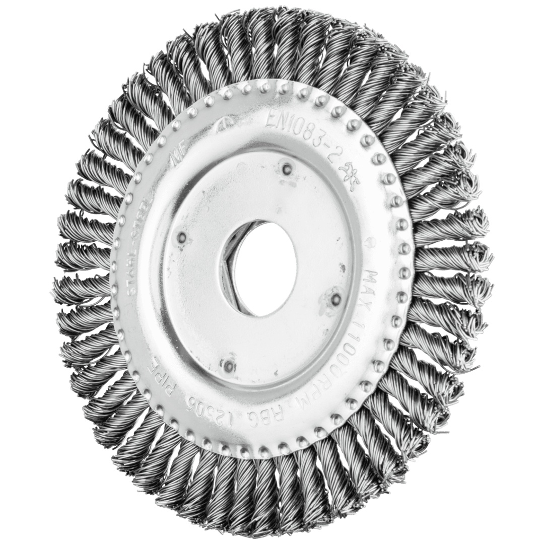 PFERD TOOLS PIPELINE Bürste gezopft RBG Ø 125x6x22,2 mm Stahl-Draht-Ø 0,50mm Winkelschleifer