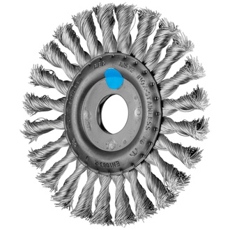 PFERD Rundbürste gezopft RBG Ø 125x12x22,2 mm Edelstahl-Draht-Ø 0,35 mm Winkelschleifer